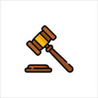 Judge hammer icon illustration vector