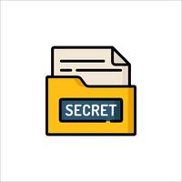 A folder with the word secret inside vector
