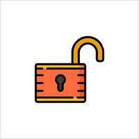 A lock icon with a keyhole vector