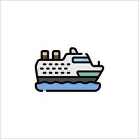 A cruise ship icon on a white background vector