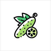 A pickle and lime icon vector