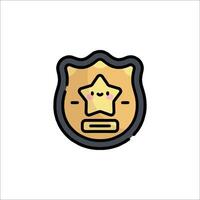 A badge with a star on it vector