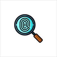 Magnifying glass icon with the letter c vector