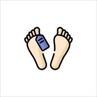 Foot with a remote control icon isolated on white background vector