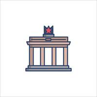 The brandenburg gate icon vector