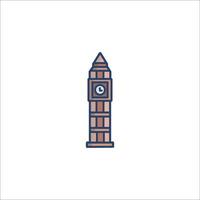 Big ben icon illustration vector