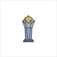 The trophy is on a white background vector