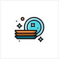 A plate with a moon and stars on it vector