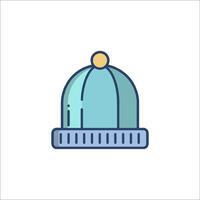A hat icon in a line style vector