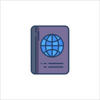 A passport with a globe on it vector