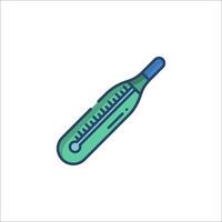 A thermometer icon on a white background vector