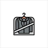A man's jacket is hanging on a hanger vector