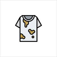 A t - shirt with a stain on it vector