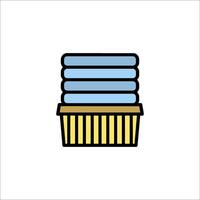 A stack of laundry icon on a white background vector