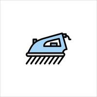 A blue iron on a white background vector