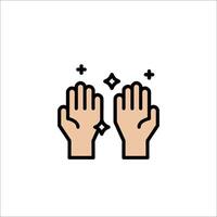 Two hands are giving each other a high five vector