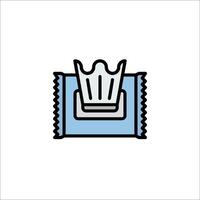A blue and white icon of a toothbrush vector