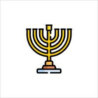 A menorah on a white background vector
