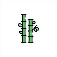 Bamboo plant icon illustration vector