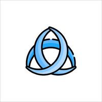 A blue trinity symbol on a white background vector