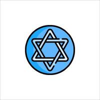 The star of david is a symbol of jewish faith vector