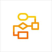 A simple icon of a network diagram vector