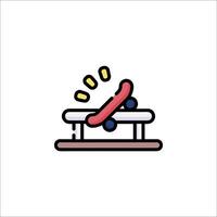 A skateboard is falling off a table vector
