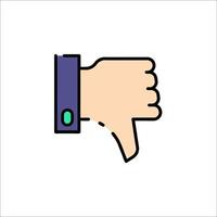 A hand with a thumb down icon vector