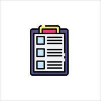 A clipboard with a check list icon vector