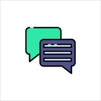 Two speech bubbles icon on white background vector
