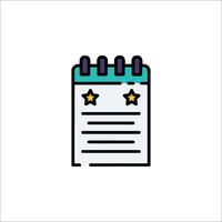 A notebook with stars on it vector