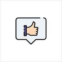 Like button icon illustration vector