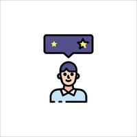 A man with a speech bubble above his head vector