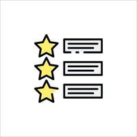 Five stars icon on white background vector