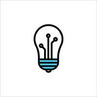 A light bulb with a circuit board inside vector