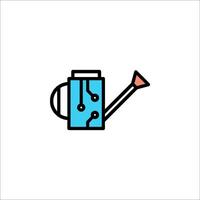 A watering can icon with a watering can vector