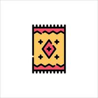 A colorful rug with a geometric pattern vector