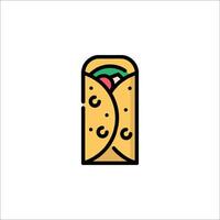 A taco icon on a white background vector