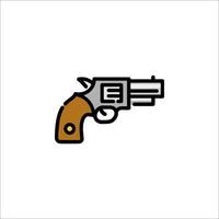 A revolver icon on a white background vector