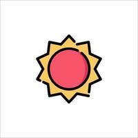 Sun icon illustration vector