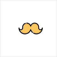 A mustache icon on a white background vector