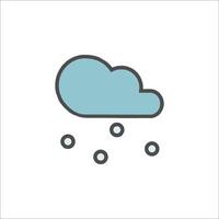 A cloud with snow falling on it vector