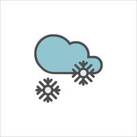 Snowflakes icon with cloud and snowflakes vector