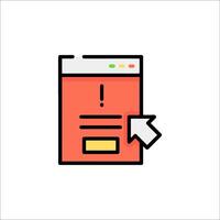 A web page with an arrow pointing to it vector