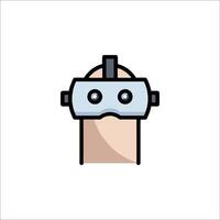 A hand with a virtual reality headset on it vector