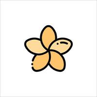 A flower icon in a simple style vector