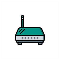 A wireless router icon on a white background vector