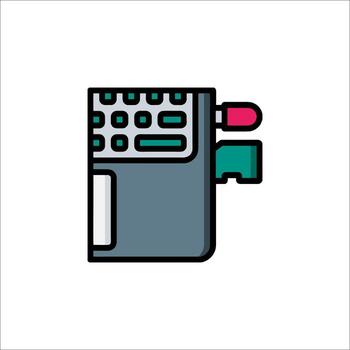 un computadora con un teclado y ratón icono vector