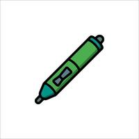 A green pen icon on a white background vector