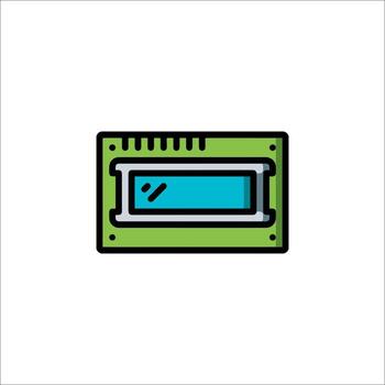 A computer monitor icon on a white background vector